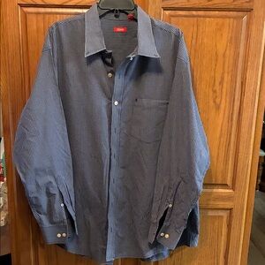 Izod Blue Checkered Men's Shirt size 2XL